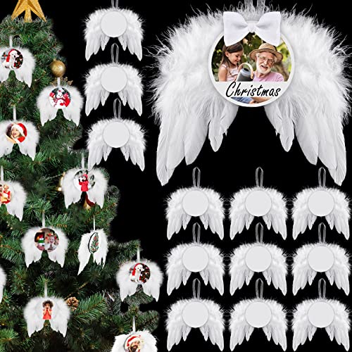 Christmas Angel Wings Ornaments & Sublimation Blanks Set - Holiday Decor