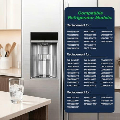 Water Filter Replacement Cartridge 3 Pack for Frigidaire & LG Refrigerators