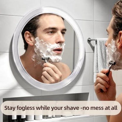 Large Fogless Shower Mirror for Bathroom Shaving & Grooming with Suction Cups