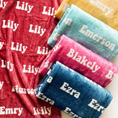 Personalized Baby Blanket with Name - Soft Fleece Nursery Throw for Girls and Boys