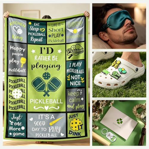 Pickleball Gifts Set for Men & Women - Tumbler, Blanket, Socks & More