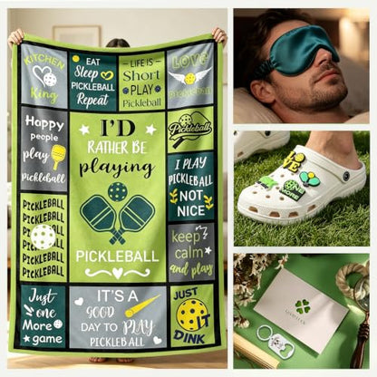 Pickleball Gifts Set for Men & Women - Tumbler, Blanket, Socks & More