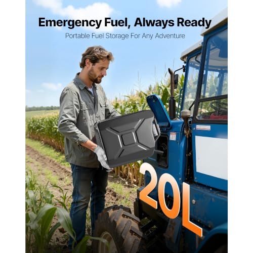 20L Green Metal Water Containers with Spout & Handle - 2 Pack