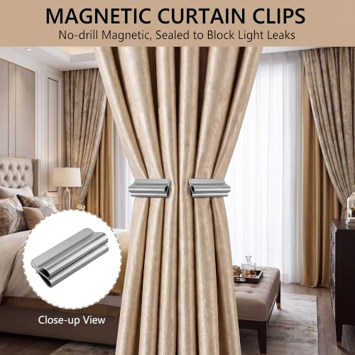 Magnetic Curtain Clips 10 Pack - No Drill Detachable Privacy Holders