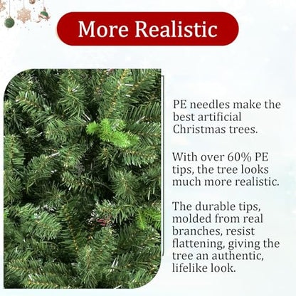 5ft Artificial Christmas Tree with 937 Tips, Unlit, Easy Assembly, Green