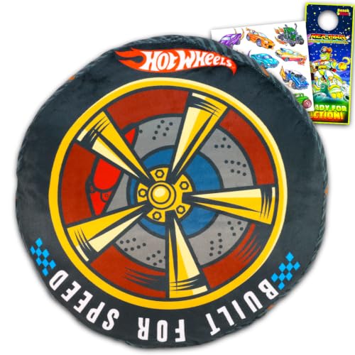 Kids Travel Pillow with Hot Wheels Race Car Design - 14-Inch Support Cushion