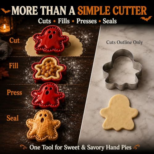 Halloween Mini Hand Pie Mold Set - Pumpkin Shape, Festive Baking Cutter