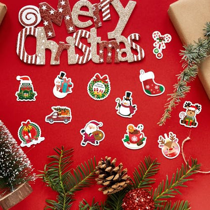 Christmas Cruise Door Magnets - 26-Piece Holiday Decorative Stickers for Refrigerator, Car, Garage, and More