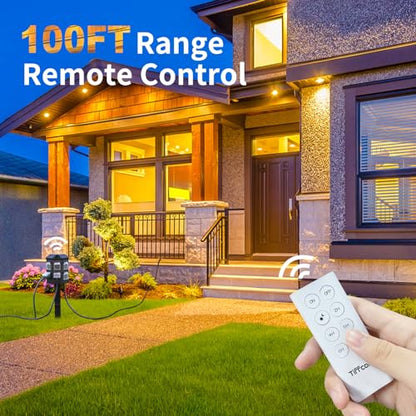 Tiffcofio Outdoor Power Stake Timer 6FT Extension Cord Waterproof Remote Control