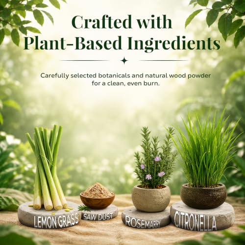Natural Citronella Incense Sticks - Outdoor Aromatic Burners, 100 Count