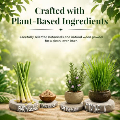 Natural Citronella Incense Sticks - Outdoor Aromatic Burners, 100 Count