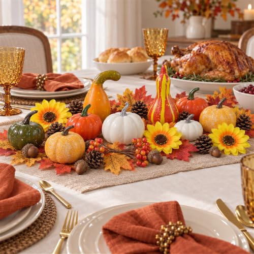 87PCS Fall Decorations Set for Home Autumn Halloween Thanksgiving