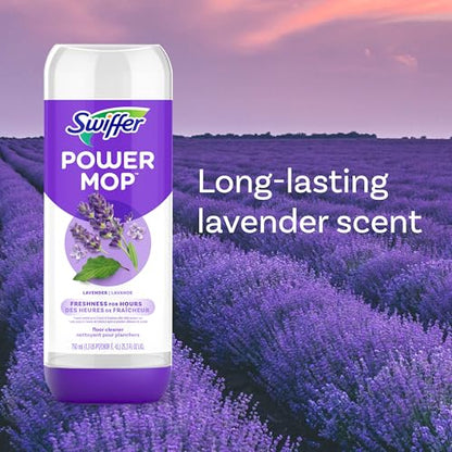 Swiffer PowerMop Floor Cleaning Solution with Fresh Scent, PowerMop Refills, Floor Cleaner for Mopping, 25.3 fl oz, 2 Pack