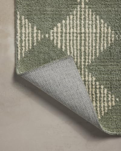 Loloi Chris Loves Julia Lawrence Mist Ivory Bath Mat 1'10" x 5' Rectangular