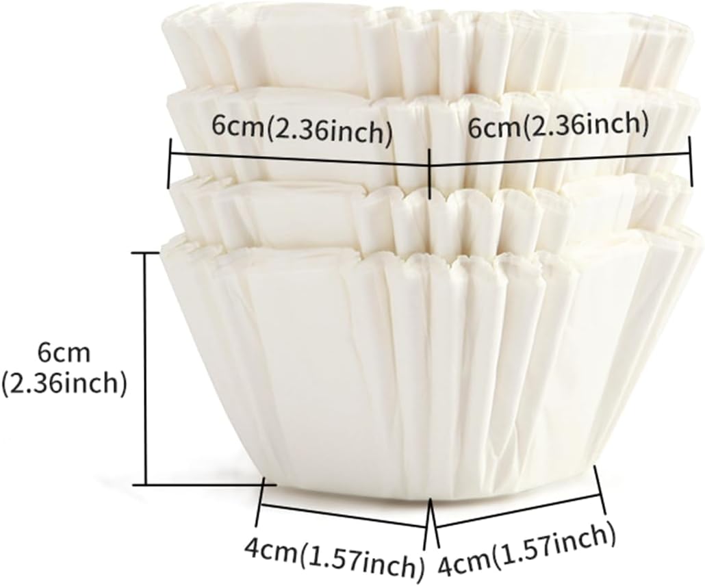 Skiennix White Cupcake Liners - 100 Count Square Baking Cups, Food Grade & Grease Resistant