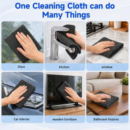 Microfiber Cleaning Cloth - Streak-Free Multi-Surface Wipes for Glass, Kitchen, Car, Screens