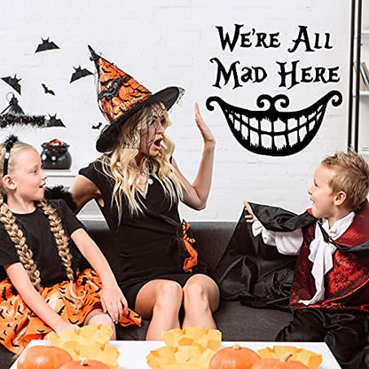Halloween Smiling Face Wall Decals Sticker Decor - 2 Sheets