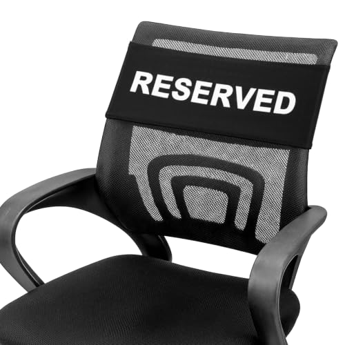 12 Pack Reserved Chair Bands - Stretch Seating Signs for Events & Weddings