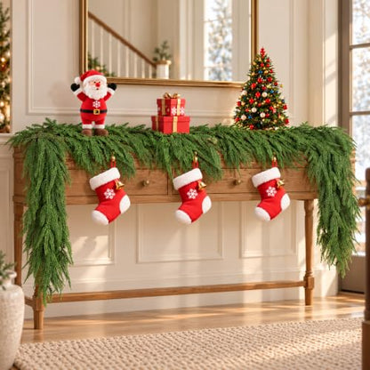 6ft Real Touch Norfolk Pine Garland for Christmas Holiday Decorations - Indoor & Outdoor
