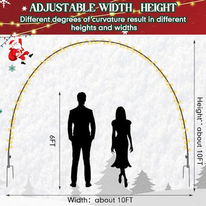 Christmas Driveway Arch Lights & Candy Cane Stakes 16pcs Warm White