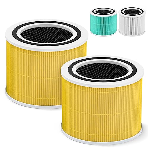 Core 300 Smoke Replacement Filter for LEVOIT Core 300-P Core 300 Core 300S Core 300S-P VortexAir Air Purifie-r, Core 300-RF, 4-in-1 HEPA Activated Carbon, 2 Pack, Blue