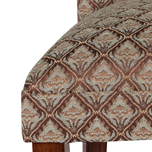 HomePop Parsons Dining Chair - Blue & Brown Damask, Single Pack - Classic Modern Accent