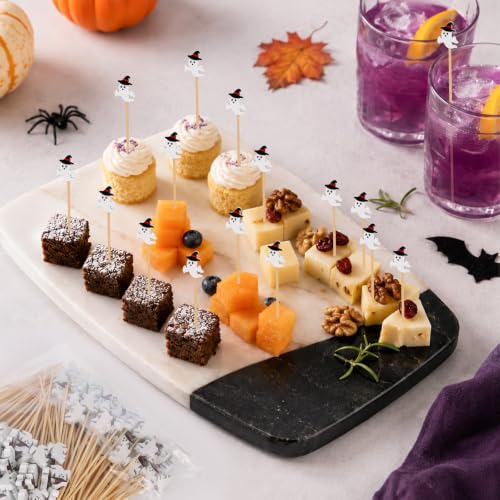 Ghost Halloween Cocktail Picks 200pcs Spooky Toothpick Food Decor