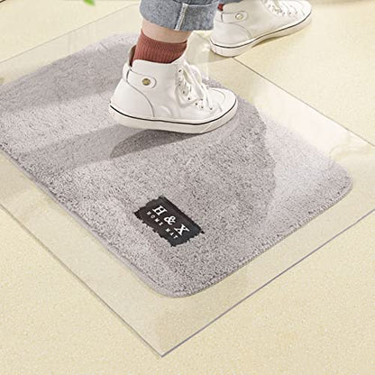 Clear Floor Protector Mat 0.8x1m 2.5x3ft Non-Slip Waterproof Carpet Cover
