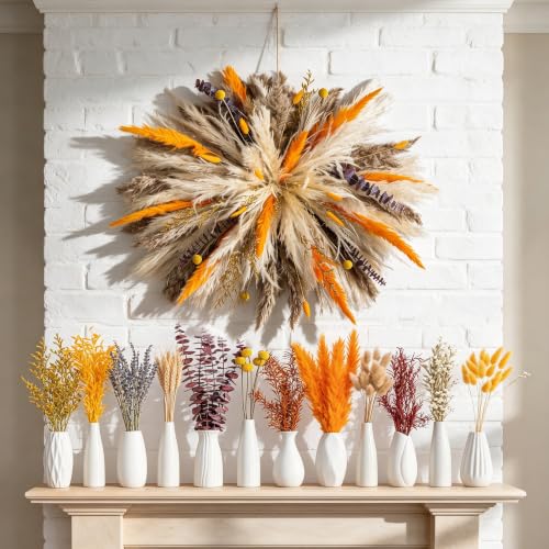 Boho Dried Flower Wall Decor & Pampas Grass Arrangement Kit