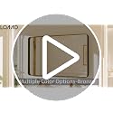 24x36 Inch Brushed Nickel Wall Mirror Set - Modern Bathroom Decor
