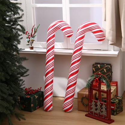 Cute Inflatable Candy Canes Christmas Decorations - 20 Pack 35 Inches