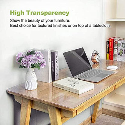 Clear Floor Protector Mat 0.8x1m 2.5x3ft Non-Slip Waterproof Carpet Cover