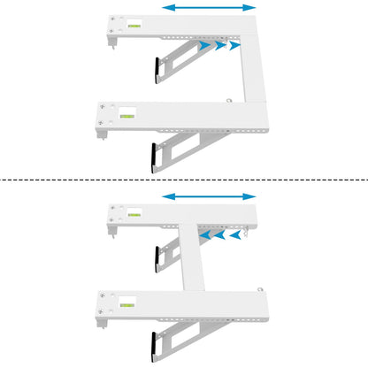 Qualward Air Conditioner Bracket Window AC Support Brackets - Heavy Duty with 2 Arms, Up to 180 lbs for 12000 to 24000 BTU AC Units- Fits Single Or Double Hung Windows