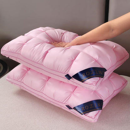 Queen Size Hotel-Quality Pillows Set - Pink, 2 Pieces, 20x30 Inches