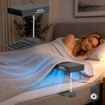 Bed Fan Under Sheets with Adjustable Speed - Black