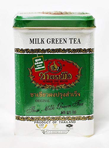 Hand Thai Milk Green Tea Green Lebal 2g. Pack 50 Number One Brand Product of Thailand