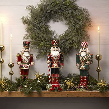 Decorative Nutcracker with Tree - Sugarplum King 17 Inch Holiday Figure