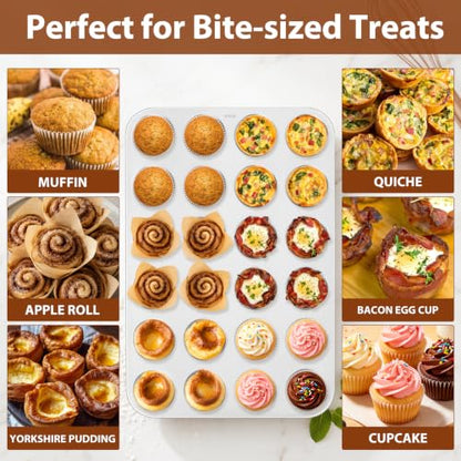 Mini Muffin Pan 24-Cup Stainless Steel Non-Toxic Bakeware - Variation 1