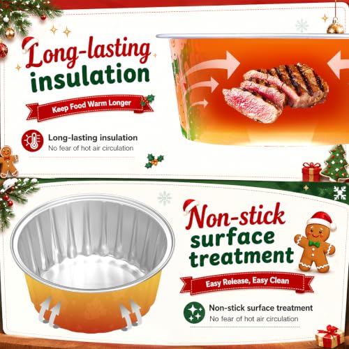 Christmas Mini Loaf Pans Set with Lids Spoons & Stickers - Gingerbread