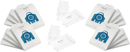 Miele Original Performance Pack Vacuum Cleaner Bags - 16 HEPA AirClean Bags for C2, C3, S8, S5, S2 Models