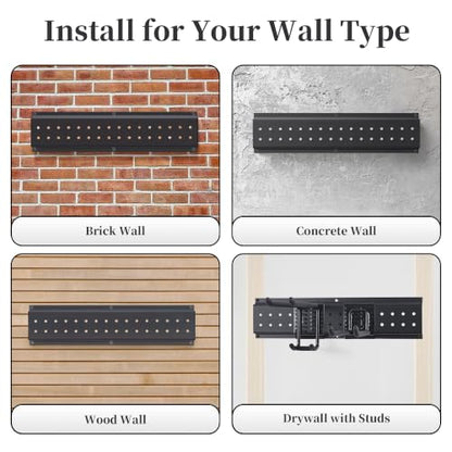 Garage Wall Organizer with Tool Rack - 49.5 Inch, 510 lb Capacity