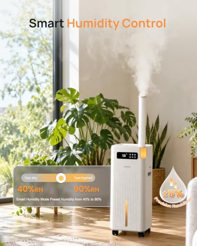 Large 14L Humidifier for Whole Home & Large Rooms, Silent Ultrasonic Cool Mist