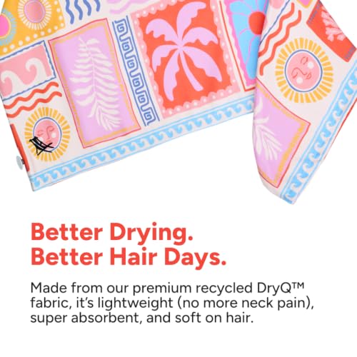 Turban Hair Towel for Home & Beach Sun Daze - Super Absorbent, Quick Dry, One Size