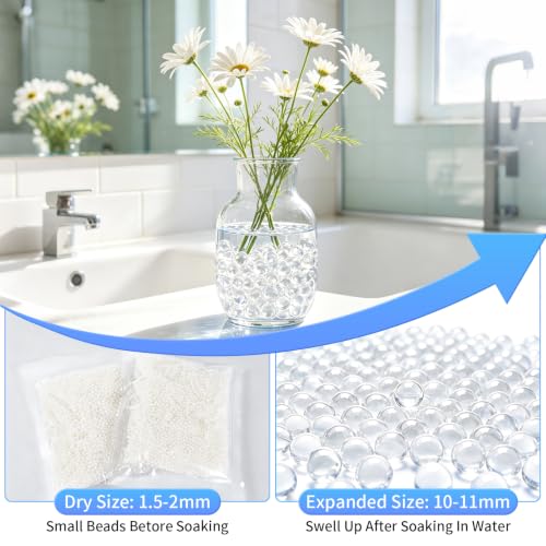 10,000 Clear Water Gel Beads for Vase Fillers & Decorations