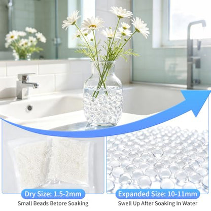 10,000 Clear Water Gel Beads for Vase Fillers & Decorations
