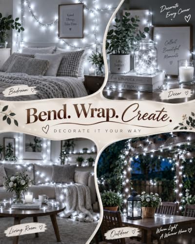 Cool White Battery Operated Fairy Lights 98FT 300LED 2-Pack - Outdoor Indoor Decor