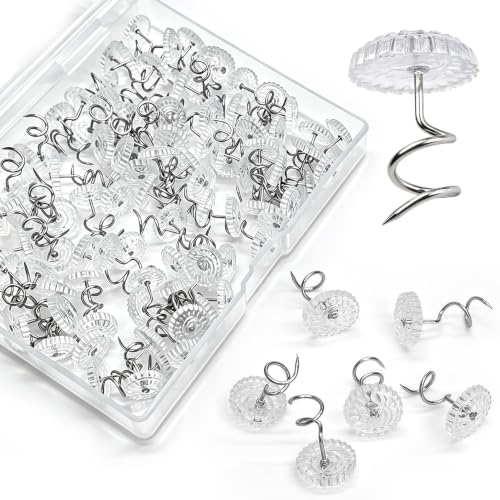 100 Clear Head Twist Pins for Upholstery, Bed Skirts & Sofa Covers