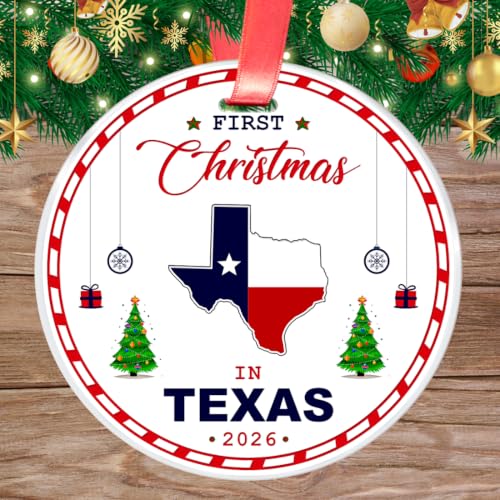 First Christmas in Texas Ornament - Texas State Keepsake Christmas Decoration