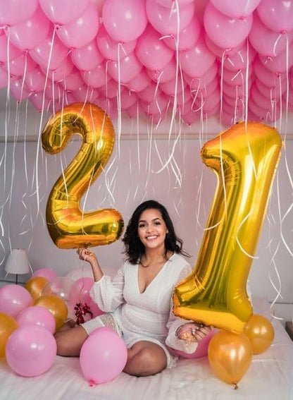 Gold 2 Balloon | 40-Inch Number Balloon for 2nd Birthday Party Decorations