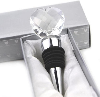 Decorative Crystal Wine and Beverage Bottle Stopper for Wine,Made of Zinc Alloy and Glass,Reusable Plug with Gift Box (1pcs Crystal)